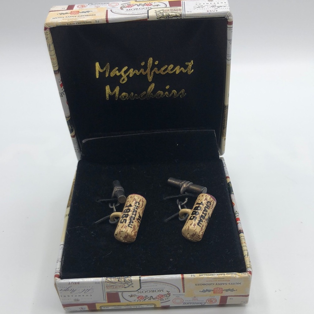 Magnificent Mouchoirs Cufflinks Chateau 1985 Unisex